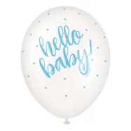 Ballonger Hello Baby Blå - 5-pack