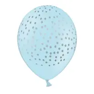Ballonger Prickar Blå/Silver - 6-pack