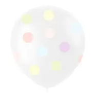 Ballonger Prickig Pastell - 6-pack