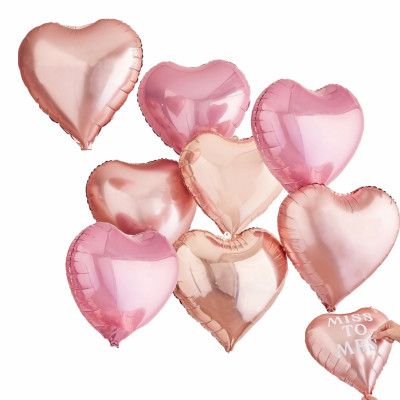 Ballongkit Hjärtan med Bokstäver - 8-pack