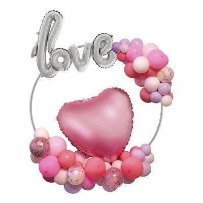 Ballongställ Rund Silver