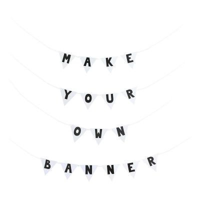 Bokstavsgirlang Svart