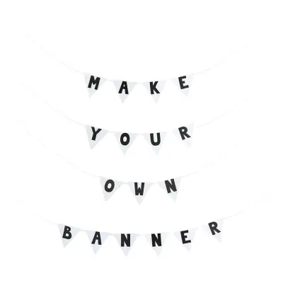 Bokstavsgirlang Svart