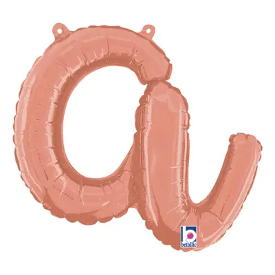 Bokstavsballong Script Roséguld - Bokstav A
