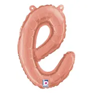 Bokstavsballong Script Roséguld - Bokstav E