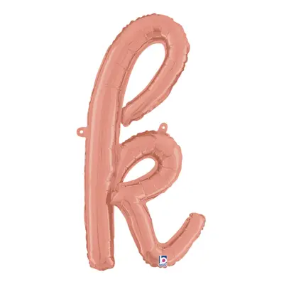 Bokstavsballong Script Roséguld - Bokstav K