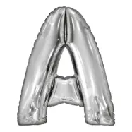 Bokstavsballong Silver Metallic - Bokstav A
