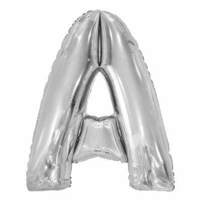 Bokstavsballong Silver Metallic - Bokstav A