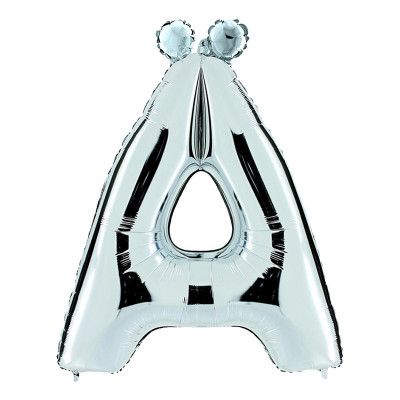 Bokstavsballong Silver Metallic - Bokstav Ä