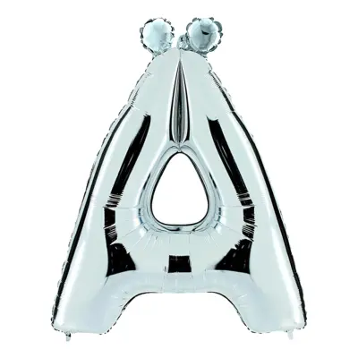 Bokstavsballong Silver Metallic - Bokstav Ä