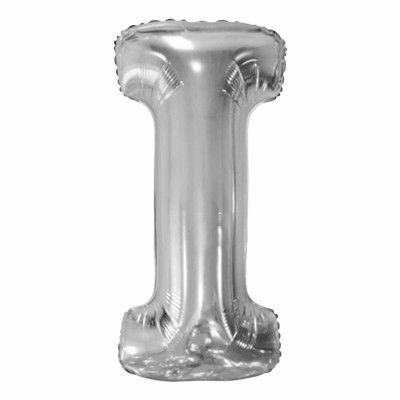Bokstavsballong Silver Metallic - Bokstav I