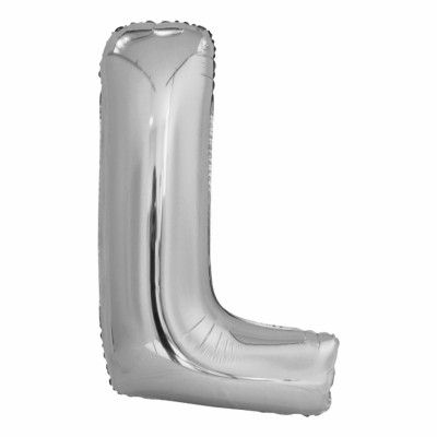 Bokstavsballong Silver Metallic - Bokstav L