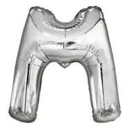 Bokstavsballong Silver Metallic - Bokstav M