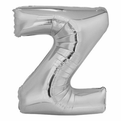 Bokstavsballong Silver Metallic - Bokstav Z
