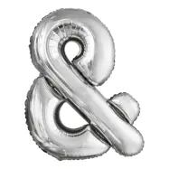 Bokstavsballong Silver Metallic - Tecken&