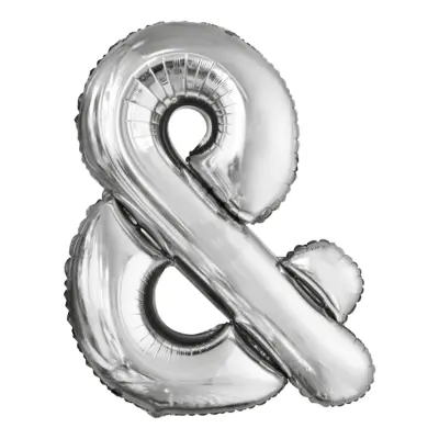 Bokstavsballong Silver Metallic - Tecken&