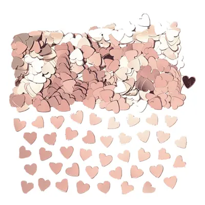 Bordskonfetti Hjärtan Roséguld - 14 gram