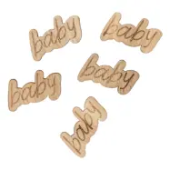 Bordskonfetti i Trä Hello Little One - 20-pack