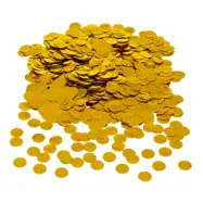 Bordskonfetti Rund Guld Metallic - 15 gram