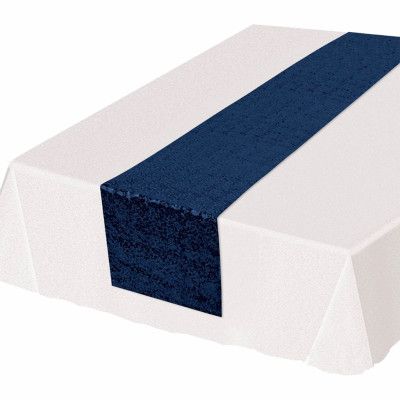 Bordslöpare med Paljetter Mörkblå