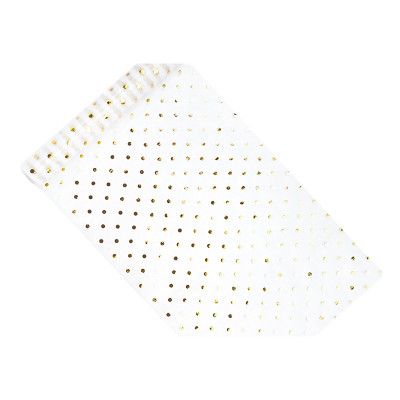 Bordslöpare Organzatyg Prickig Vit/Guld