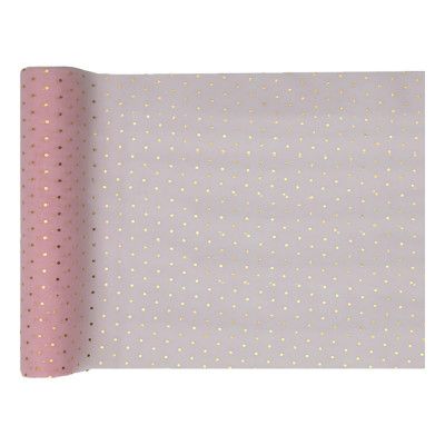 Bordslöpare Prickig Rosa/Guld