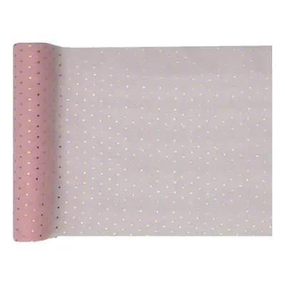 Bordslöpare Prickig Rosa/Guld
