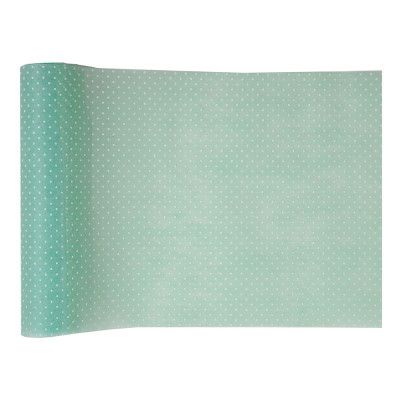 Bordslöpare Prickig Turkos/Vit