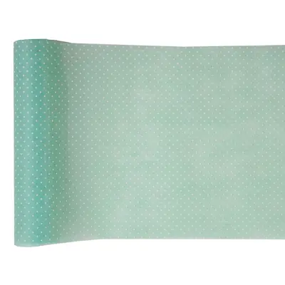 Bordslöpare Prickig Turkos/Vit