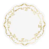 Bordstabletter Ornament Guld/Vit - 6-pack