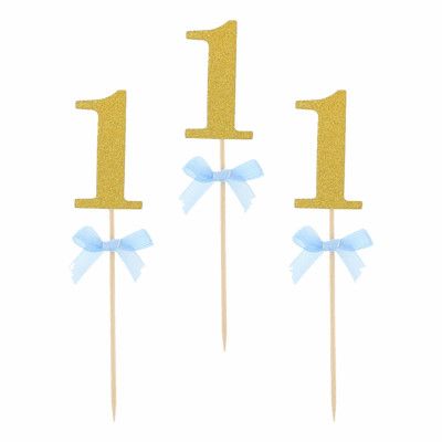 Partypicks 1 År Blå - 10-pack