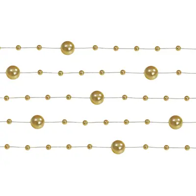 Pärlgirlang Guld - 5-pack