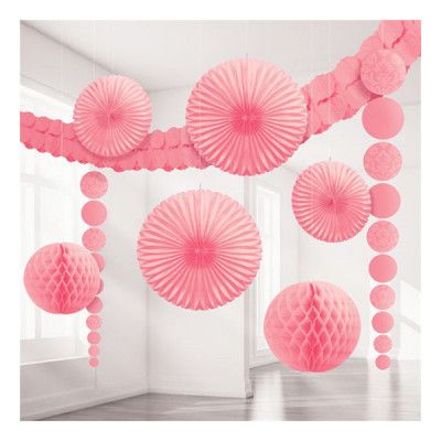 Dekorationskit Pastellrosa - 9-pack