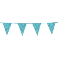 Vimpelgirlang Babyblå Glitter