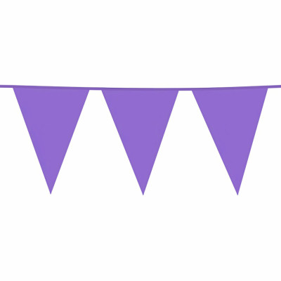 Vimpelgirlang Ljuslila - 10m x 20 x 30 cm