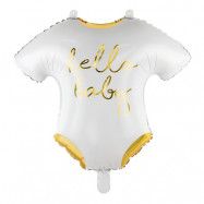 Folieballong Baby Body Vit/Guld - 1-pack