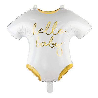 Folieballong Baby Body Vit/Guld