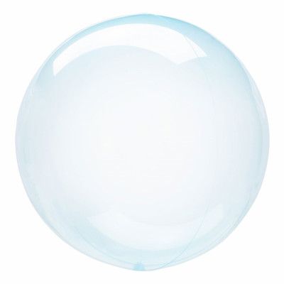 Folieballong Crystal Clearz Rund Blå