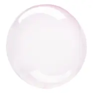 Folieballong Crystal Clearz Rund Ljusrosa - Stor