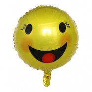 Folieballong Emoji Smile Girl Face