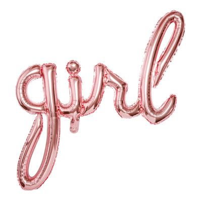 Folieballong Girl Roséguld