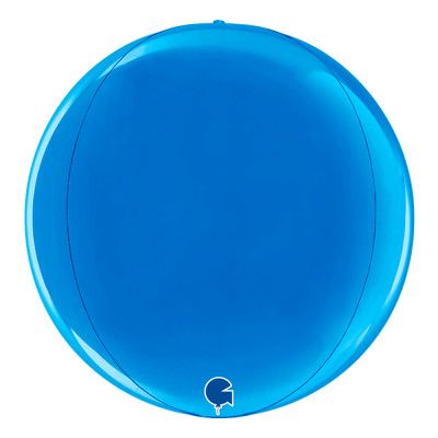 Folieballong Globe Rund Blå - 1-pack
