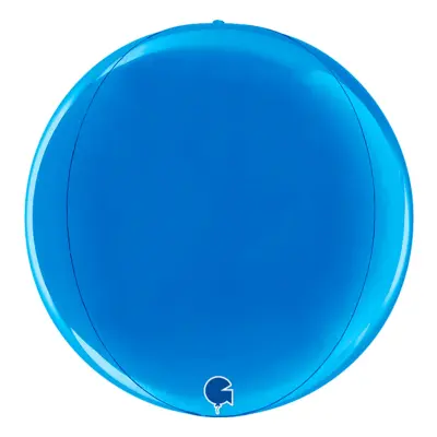 Folieballong Globe Rund Blå - 1-pack