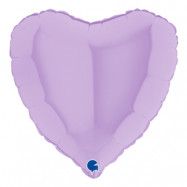 Folieballong Hjärta Pastell-Lila Matt - 91 cm