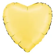 Folieballong Hjärta Satin Banana Yellow