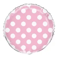 Folieballong Ljusrosa Prickig