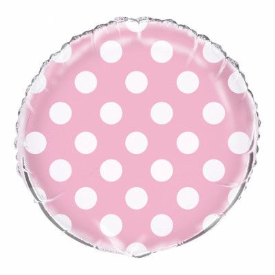 Folieballong Ljusrosa Prickig