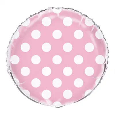 Folieballong Ljusrosa Prickig