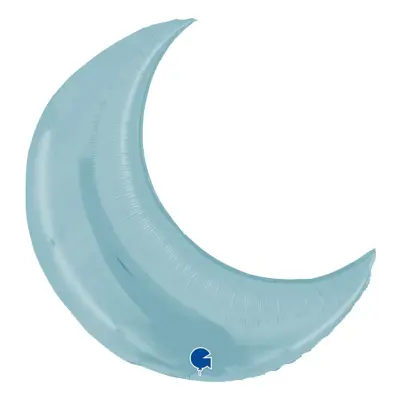 Folieballong Moon Pastellblå - 1-pack