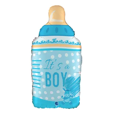 Folieballong Nappflaska Blå - 74 cm